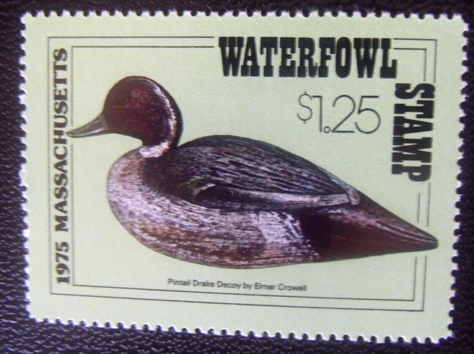 1975 Massachusetts Waterfowl Duck Hunting Stamp - MNH   Lot#M64 - Image 1 of 1