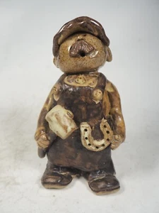 Vintage Studio Pottery Signed to Base - Blacksmith Figurine - Picture 1 of 7