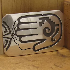 Michael Whiteshadow Sterling Silver Handmade Belt Buckle + - Picture 1 of 4