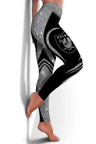 Las Vegas Raiders Women's Leggings Yoga Pants Gym High Waist Stretch Pants Gifts Cover