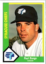 1990 CMC Paul Runge #343 Syracuse Chiefs Baseball Card
