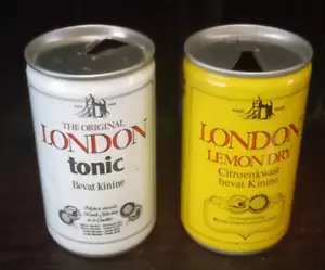 LOTE DE COLECCIÓN LONDON TONIC LONDRES LONDRES LATAS SECAS LIMÓN CON IMPORTACIÓN IMPRESA A ARGENTINA - Imagen 1 de 6