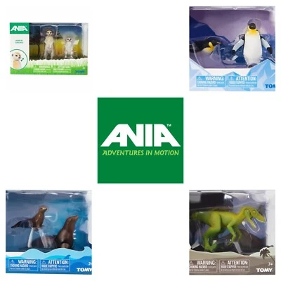 TOMY ANIA SEA LION & PUP, MEERKAT, PENGUINS, VELOCIRAPTOR MINI FIGURES AGE 3+ - Image 1 of 4