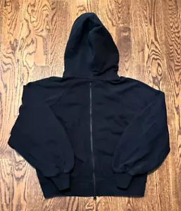 Sudadera con capucha AllSaints Dana relajada con cremallera trasera negra mediana - Imagen 1 de 3