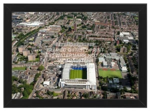 FOTO AÉREA DE ESTADIO HART LANE BLANCA ENMARCADA IMPRESIÓN DE CALIDAD TOTTENHAM HOTSPUR FC - Imagen 1 de 10