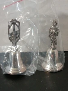 REED &BARTON NATIVITY BELLS 1983 First 2 in Set Silverplate Includes Box Card - Picture 1 of 9