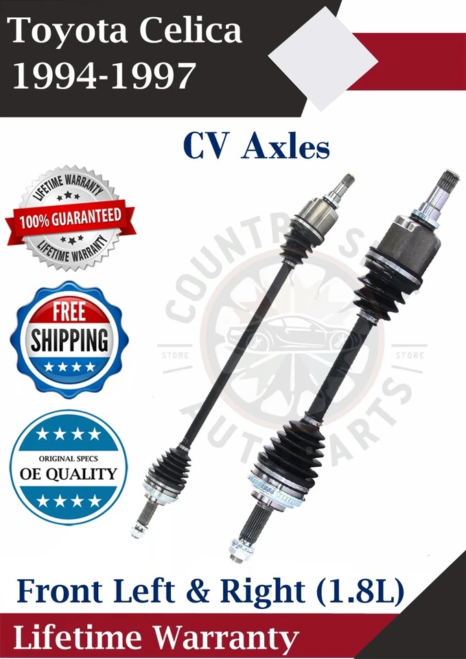 New OE Front CV Axles For 1994-1997 Toyota Celica 1.8L Lifetime Warranty - Image 1 of 4