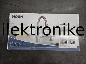 NEU Moen Arlo Motionsense Wave herunterziehbare Küchenarmatur 87087EWSRS Edelstahl - Bild 1 von 3
