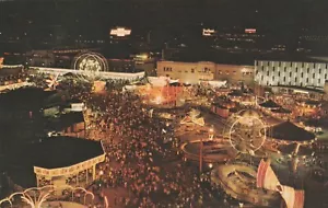 Toronto Canadian National Exhibition Ontario Night scene Chrome Postcard - Picture 1 of 2