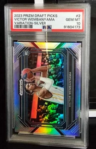 2023 Panini Prizm Draft Picks #2 Victor Wembanyama Silver Variation PSA 10 - Picture 1 of 2