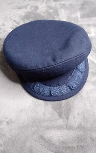 Gorra de Pescador Griega Vintage Lana Azul 85% Nylon 15% Sombrero Talla 7 1/2 - Imagen 1 de 8