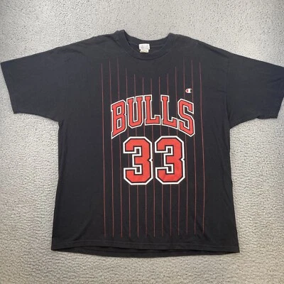 Camiseta de Colección Champaign #33 Scottie Pippen Camiseta A Rayas NBA Chicago Bulls Foto 1 de 4