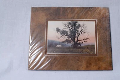 Árbol de iglesia paisaje estampado acuarela artista de Tennesse Robert A Tino Foto 1 de 4