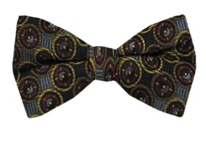 Boy's 100% Gray Silk Designer Pre-Tied Woven Bowtie- NWT - Picture 1 of 1