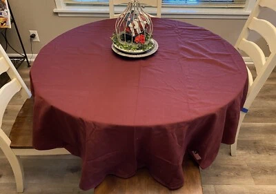 RALPH LAUREN Tablecloth Burgundy Dark Red Pre-owned 84 x 58 Oblong Patriotic - Image 1 of 4