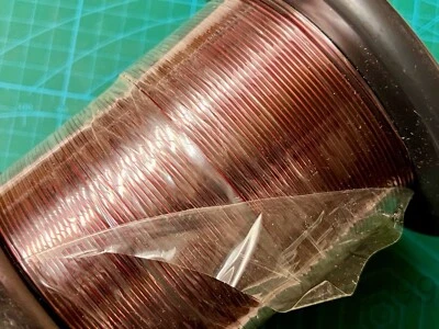 Alambre imán de cobre esmaltado 16 AWG MW35-C HY, 200C, 1 kg, carrete de 86 m (282 pies) Foto 1 de 4