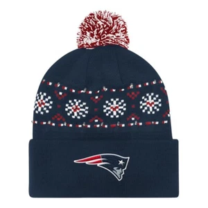 Offiziell lizenzierter NFL Holiday Sweater Light-up Beanie New England Patriots Mütze - Bild 1 von 6