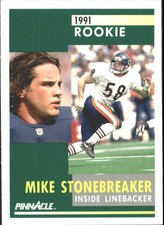 1991 Pinnacle Football Card #316 Mike Stonebreaker