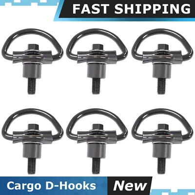 Ganchos D de carga de aço preto 3 pares/conjunto de 6 para Ford Transit 150 250 350 Van 15-25 - Imagem 1 de 4