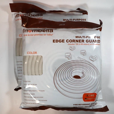 2 Mombella Edge Corner Guard Protector 16 ft 4 Bonus Corners Ivory Home Safety - Image 1 of 4