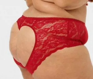 Torrid sexy rote Mikrofaser & Spitze Ausschnitt freche Rückenhöschen Übergröße 3X, 22/24 - Bild 1 von 7