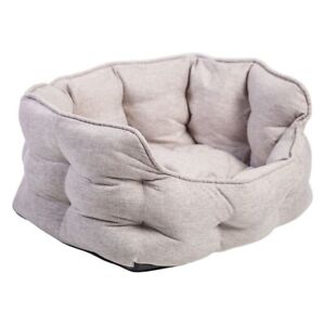 Dog Bed High Border Two Tone Removable Washable Cushion Non-Slip Base Padded