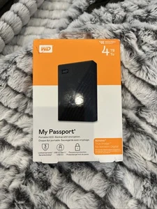 Neu Western Digital WD Portable My Passport 4TB externe Festplatte WDBPKJ0040BBK-WEMM - Bild 1 von 2