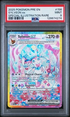 2025 POKEMON PRE SPECIAL ILLUSTRATION RARE #156 SYLVEON EX [PSA9] - Image 1 of 2
