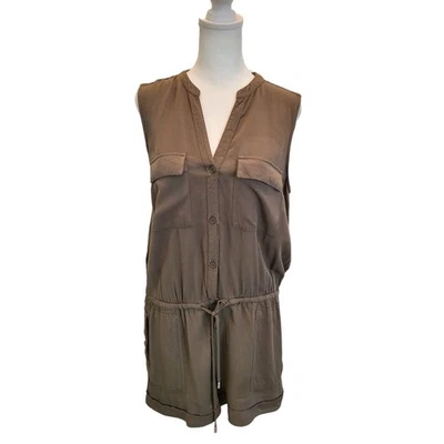 Pantalones Cortos Mameluco con Botones MOSSIMO Talla LG Sin Mangas Verde Oliva 0496 Foto 1 de 4