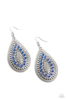 Paparazzi Jewelry - Spirited Socialite - Blue Earrings - Image 1 of 2