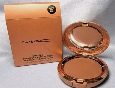MAC M·A·C SKINFINISH SUNSTRUCK MATTE BRONZER in RICH ROSY Full Size New Boxed  - Image 1 of 3