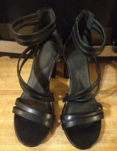 SIMPLY VERA WANG Negro Correa al Tobillo Trozo Tacón Alto Zapato Mujer Talla 8 Vestido 3.5" - Imagen 1 de 17