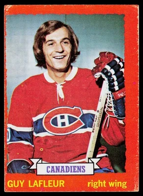 1973-74 Topps Guy Lafleur #72 Montreal Canadiens HOCKEY - Image 1 of 2