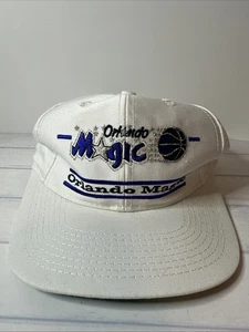 Vintage Champion Orlando Magic Basketball weiße Druckknopflasche Mütze - Bild 1 von 3