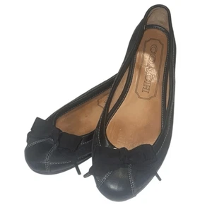 Coach Sarah schwarz Leder C Logo Band Schleife Akzent Slipper Ballerinas Größe 7 - Bild 1 von 10