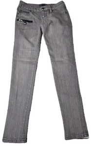 DAANG GOODMAN TRIPP NYC GRAY WASHED ZIP ACCENT JEGGING JEANS Size 7 SKULLS - Picture 1 of 15