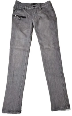 DAANG GOODMAN TRIPP NYC GRAY WASHED ZIP ACCENT JEGGING JEANS Size 7 SKULLS - Image 1 of 4