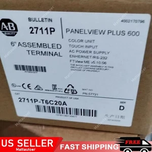 NEW Allen-Bradley 2711P-T6C20A 2711PT6C20A Panelview Plus 600 IN BOX US Free Tax - Picture 1 of 4