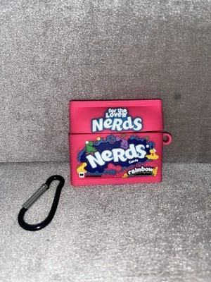 Coque Protection écouteur Casque Apple AIRPODS Motif "NERDS" - Photo 1/3