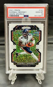 2021 Panini Prizm DARNELL MOONEY White Sparkle PSA 10 POP 1 - Picture 1 of 3