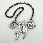 ANTIQUE ‘W’ WHISKY DECANTER LABEL SILVER PLATE