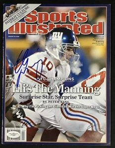 Eli Manning Signed Sports Illustrated 1/28/08 No Label NY Giants Auto PSA/DNA - Picture 1 of 7