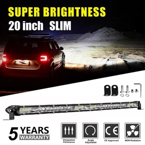 Super Slim 20" Singal Row Led light bar Offroad Driving Lamp For 4x4 ATV UTV 4WD - Picture 1 of 10