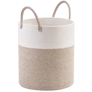 MINTWOOD Design Large 18 x 16 Inches Decorative Woven Cotton Rope Basket Tall... - Picture 1 of 9