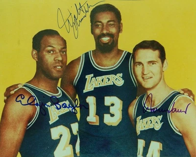 WILT CHAMBERLAIN LA LAKERS 8X10 SIGNED PHOTO AUTOGRAPH SIGNATURE POSTER REPRINT - Image 1 of 3