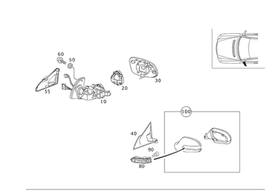Genuine Mercedes-Benz Turn Signal Lamp 171-820-03-21-64 - Image 1 of 2