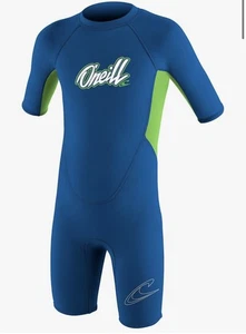 New O Neill Reactor 2mm Back Zip Toddler Size 1 Springsuit Blue - Picture 1 of 3