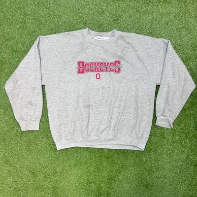 Sudadera De Colección Y2K OHIO STATE Gris Cuello Redondo Para Hombre Talla XL Foto 1 de 4