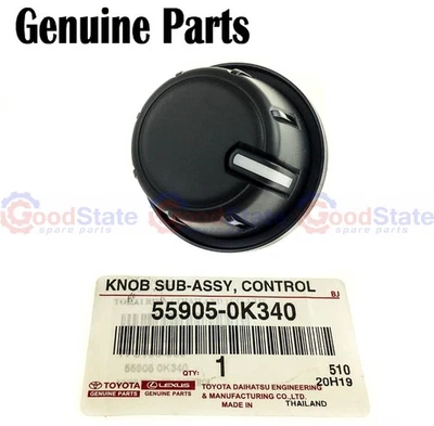 Genuine Toyota Hilux KUN35 KUN26 KUN25 KUN16 Dash Heater Fan Control Switch Knob - Image 1 of 3
