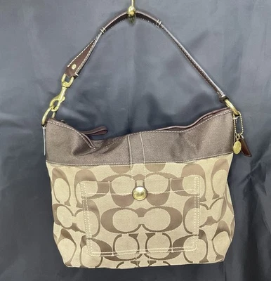 Bolso hobo Coach Signature de lona marrón para mujer tipo L0771-11689 Foto 1 de 4